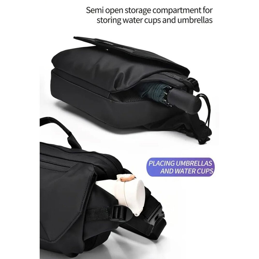 New Wexier Anti-Splash Water Texture Fabric Bag With Multiple Pockets & Magnetic - Picture 10 of 10
